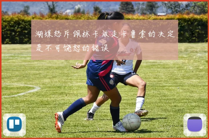湖媒怒斥佩林卡放走卡鲁索的决定是不可饶恕的错误